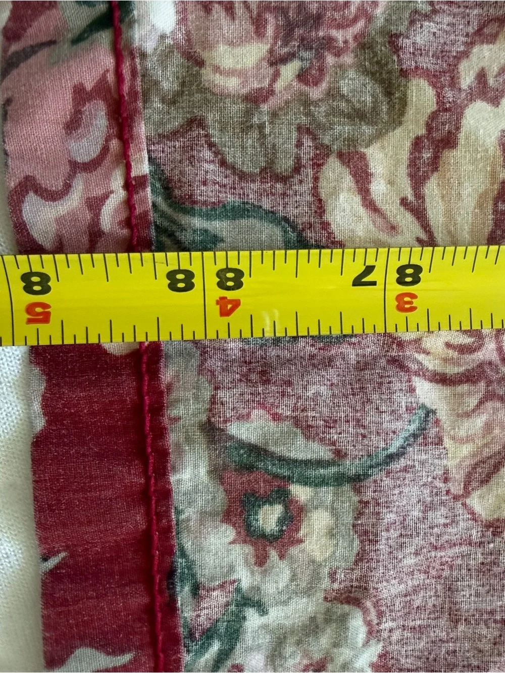 Ralph Lauren Marseilles 1 Queen Flat Sheet & 2 Standard Pillow Cases Red Floral